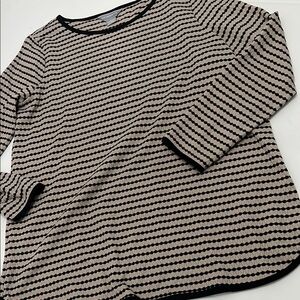 Super Soft Liz Claiborne Striped Long Sleeve Top - Size L